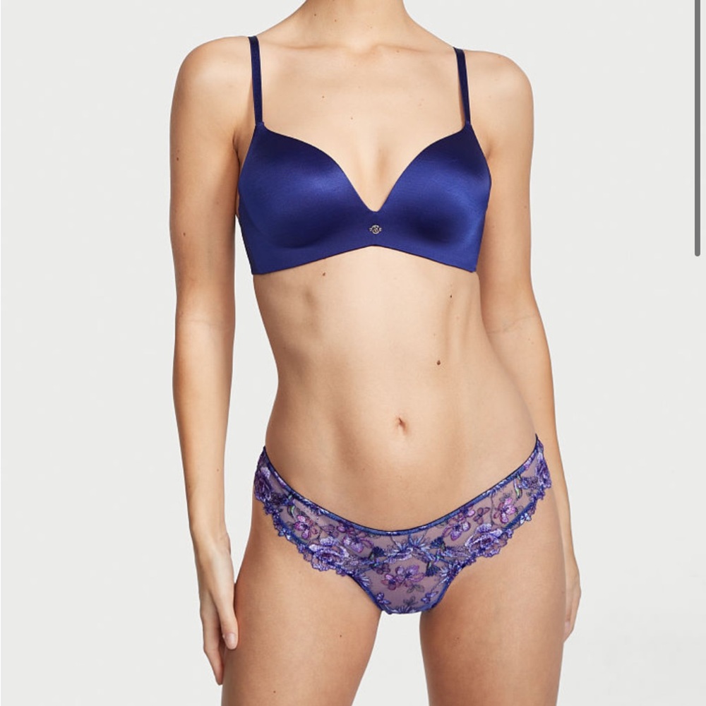 ISO hummingbird embroidery thong panty Victoria’s Secret size medium